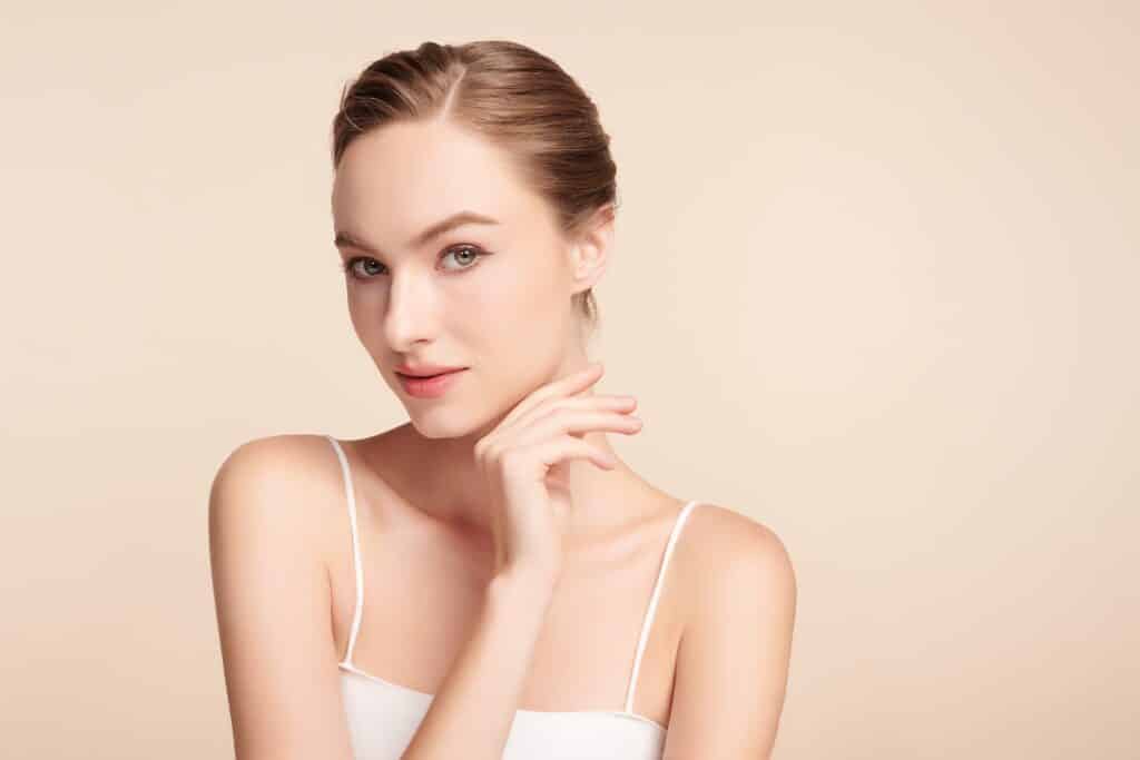Woman with clear skin from laser treatments in New York, NY